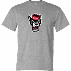 NC State Wolfpack Youth Sports Grey Wolfhead T-Shirt(Nc State Wolfpack Youth Grey Wolfhead T Shirt)